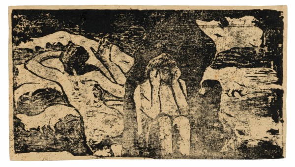 At the Black Rocks, from the Suite of Late Wood-Block Prints, 1898/99.