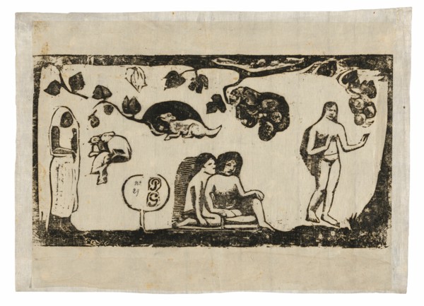 Women, Animals, and Foliage, from the Suite of Late Wood-Block Prints, 1898/99.