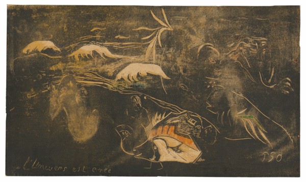 L’univers est créé (The Universe Is Being Created), from the Noa Noa Suite, 1893–94.