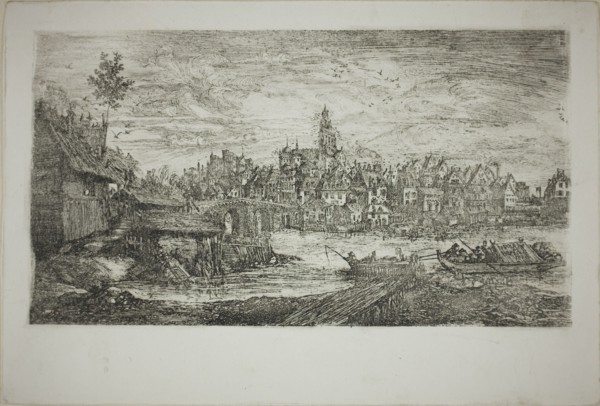 City with Stone Bridge, 1865.