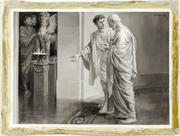 He Met Within the Murmurous Vestibule, His Young Disciple, 1885.