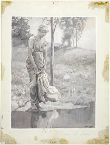 By a Clear Pool, Wherein She Passioned to See Herself, 1885.