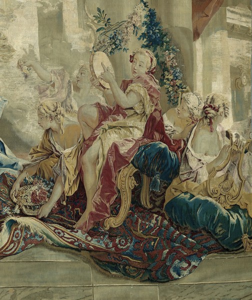 Psyche's Entrance into Cupid's Palace from the Story of Psyche, Beauvais, 1756/63. Woven at the Manufacture Royale de Beauvais under the direction of André Charlemagne Charron, after a cartoon by Fran...