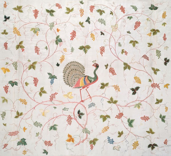 Bedcover, China, Qing dynasty (1644-1911), 1750/1800. Detail from a larger artwork.