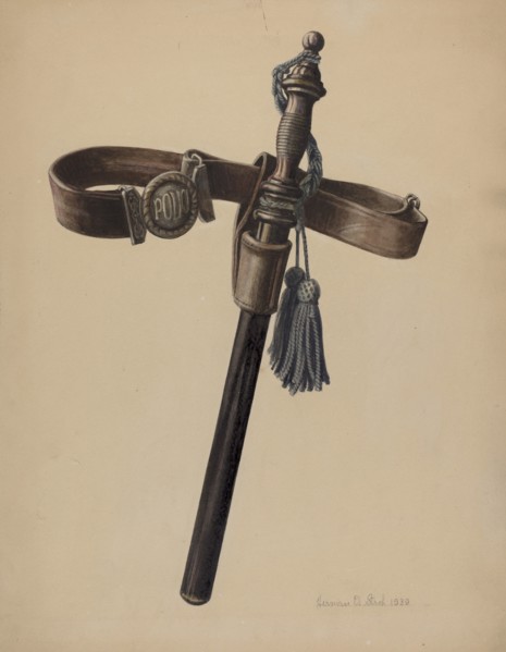 Police Club and Belt, 1939.