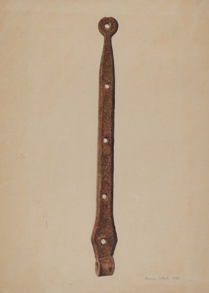 Strap Hinge for Door, 1939.