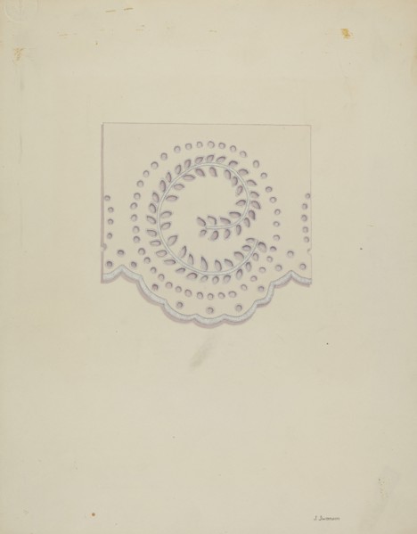 Eyelet Embroidery, c. 1940.