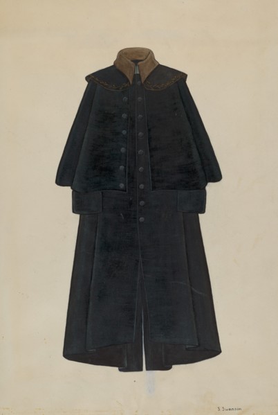 Overcoat, T. Jefferson's, c. 1936.