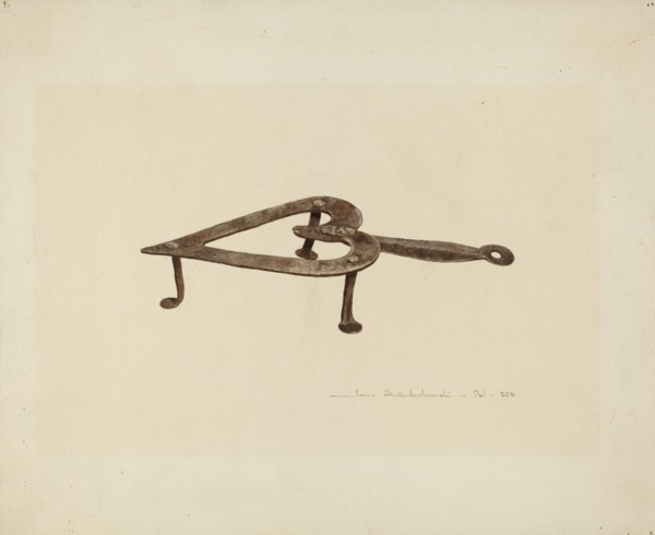 Flat Iron Holder, c. 1939.
