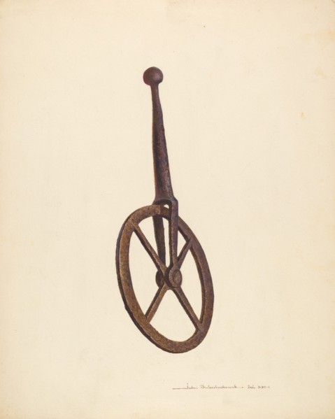 Blacksmith's Measuring Wheel, c. 1939.