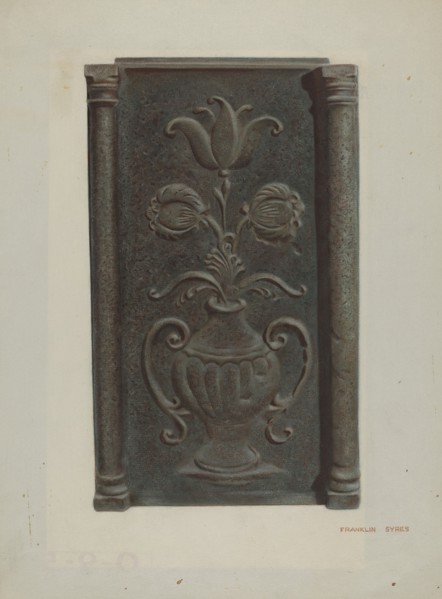 Pa. German Stove Plate, c. 1939.
