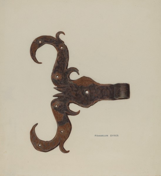 Hinge, c. 1940.