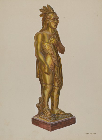 Carved Wooden Indian, 1935/1942.