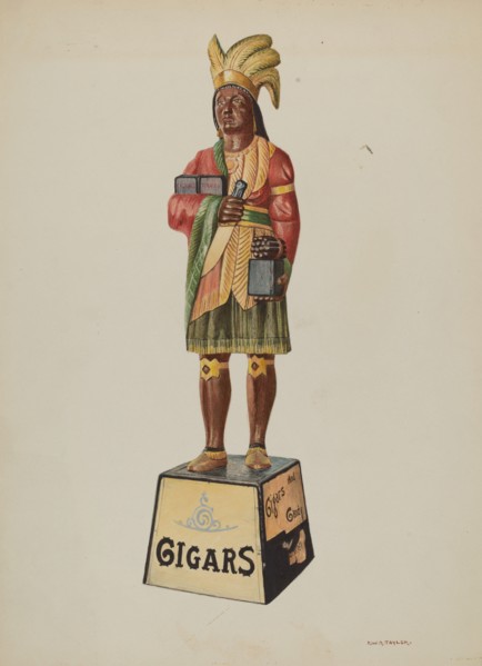 Wooden Indian, c. 1940.
