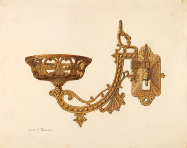 Lamp Bracket, c. 1940.