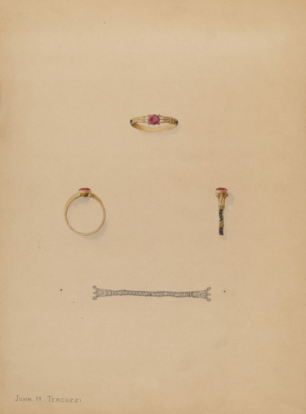 Mourning Ring, c. 1937.
