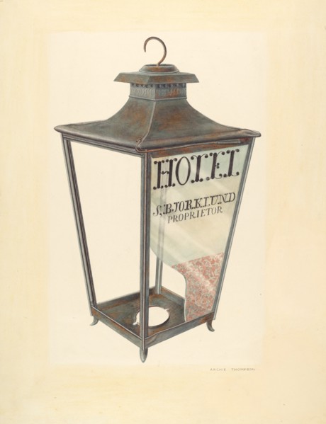 Bishop Hill: Hotel Lantern, c. 1939.