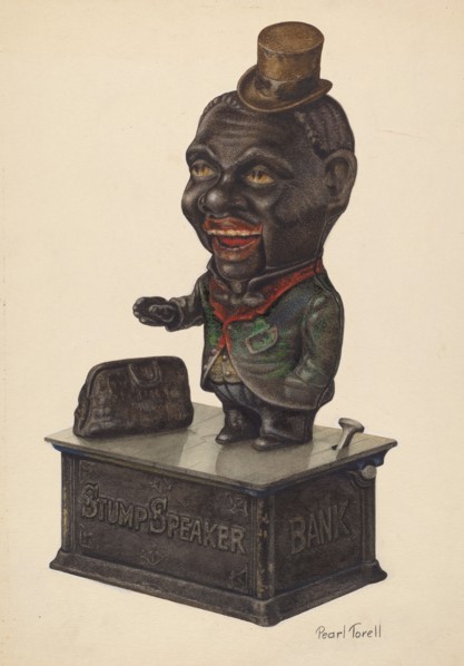 Toy Bank: Stump Speaker, c. 1938.
