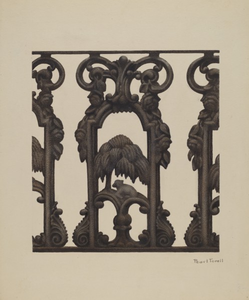 Cast Iron Fence, c. 1939.