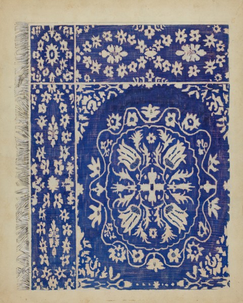 Woven Coverlet, 1935/1942.