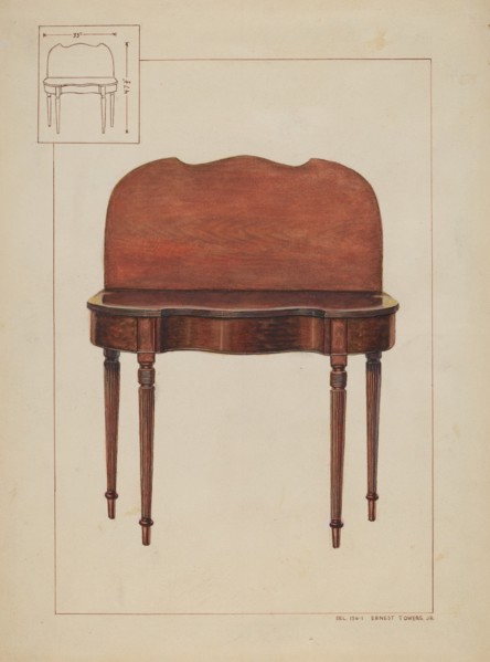 Sheraton Wall Table, c. 1937.