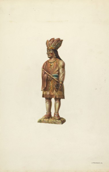 Wooden Indian, c. 1937.