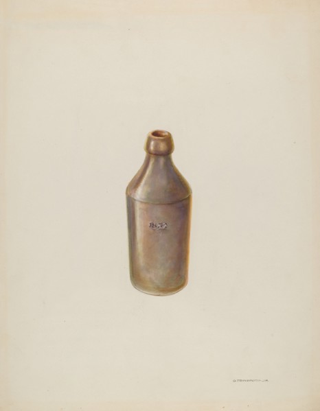 Earthenware Ale Bottle, c. 1937.