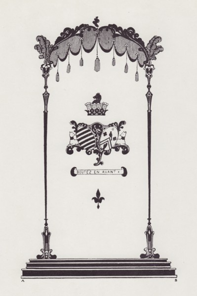 Cover Design to Life and Times of Madame du Barry, 1896. Creator: Aubrey Beardsley.