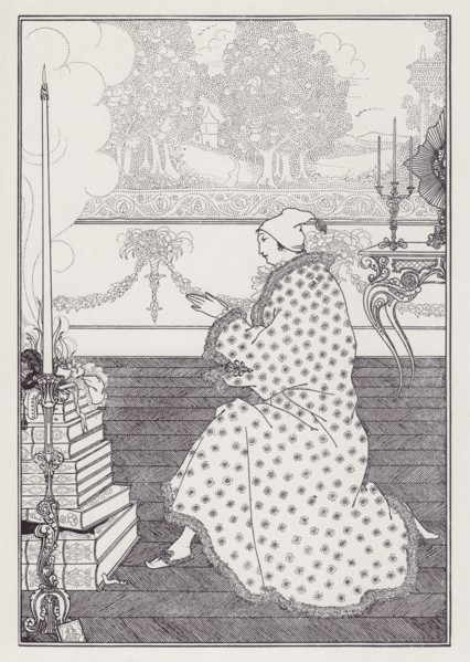 The Baron's Prayer, 1895-1896. Creator: Aubrey Beardsley.