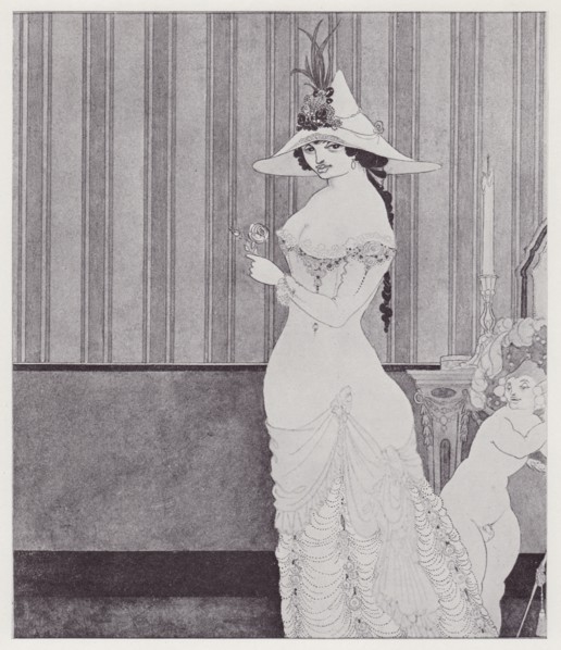 The Lady with the Rose, 1897. Creator: Aubrey Beardsley.