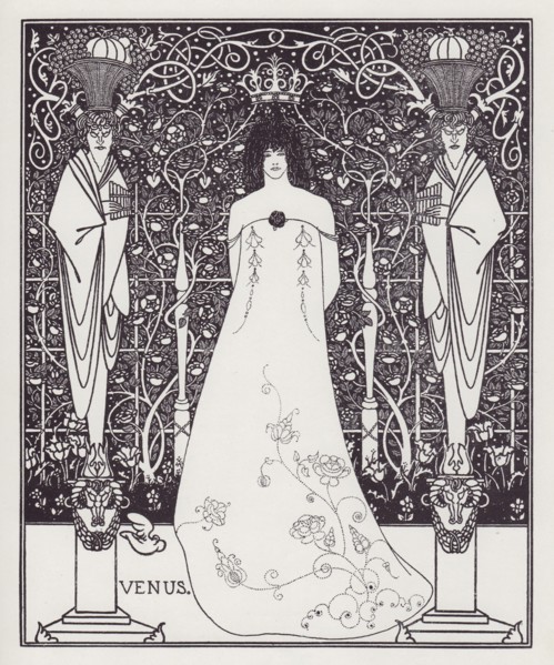 Frontispiece for Venus and Tannhauser, 1895. Creator: Aubrey Beardsley.