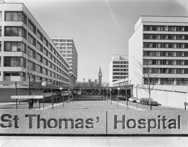 St Thomas' Hospital, Lambeth Palace Road, Lambeth, London, 28/02/1977. Creator: John Laing plc.
