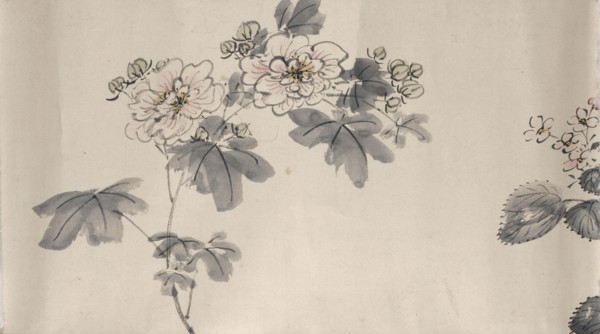Flowering plants of the four seasons, 1842. Creator: Oda Kaisen.