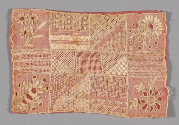Fragment (From a Sampler), Sweden, 1821. Creator: Charlotte M. Berge.