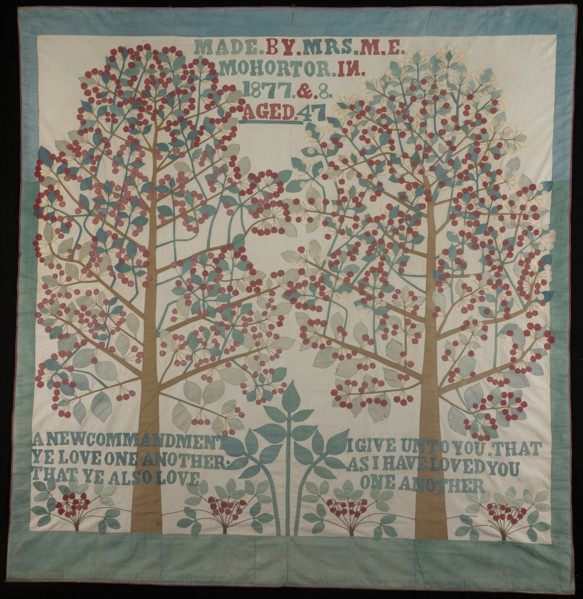 Bedcover, United States, 1877/78. Creator: M. E. Mohortor.