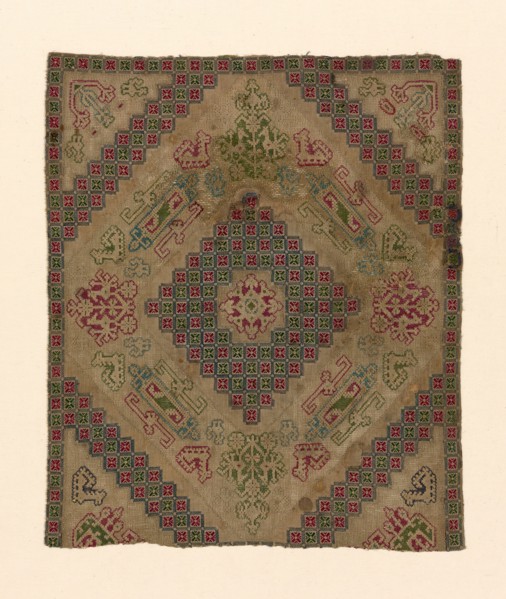 Fragment (From a Bolster Cover), Greece, 1700/1900. Creator: Unknown.