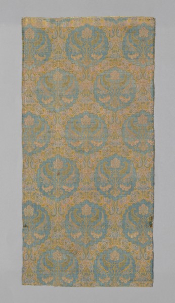Panel (Dress Fabric), Iran, 17th century, Safavid Dynasty (1501-1722). Creator: Unknown.