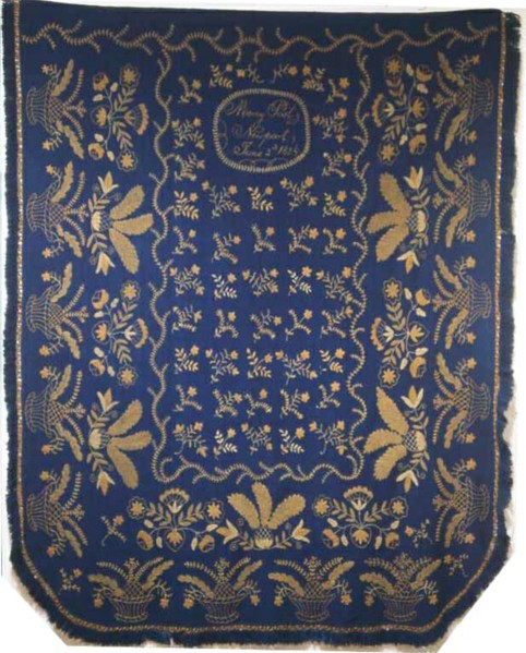 Bedcover, New York, 1824. Creator: Mercy Post.