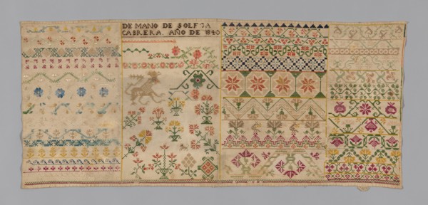 Sampler, México, 1840. Creator: Unknown.