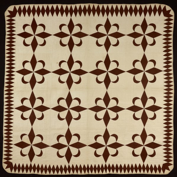 Bedcover ("Star and Crescent" Quilt), United States, early 19th century. Creator: Unknown.