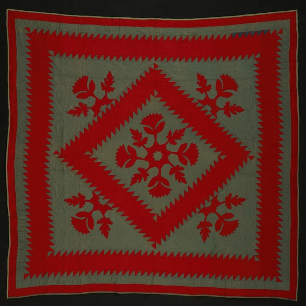 Bedcover ("Sawtooth" or "Jagged Square" Quilt), United States, c. 1890. Creator: Unknown.