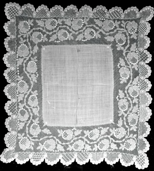 Handkerchief, Spain, 19th century. Creator: Unknown.