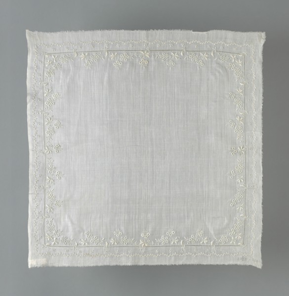 Handkerchief, Switzerland, 1892/1900. Creator: Unknown.