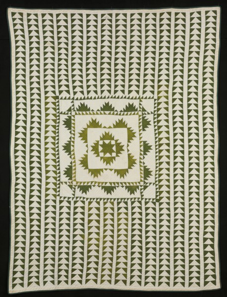 Bedcover ("Flying Geese" Quilt), United States, 19th century. Creator: Unknown.