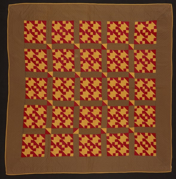 Bedcover (Jacobs Ladder quilt), United States, 19th century. Creator: Unknown.