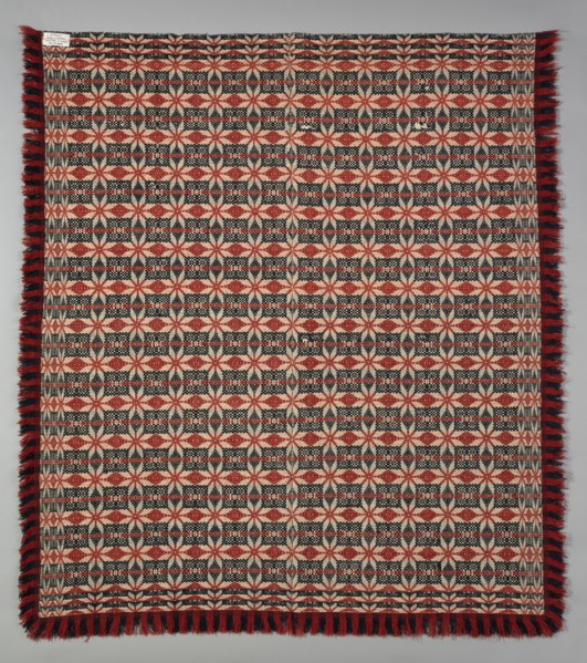 Coverlet, Pennsylvania, 1820-40. Creator: Unknown.