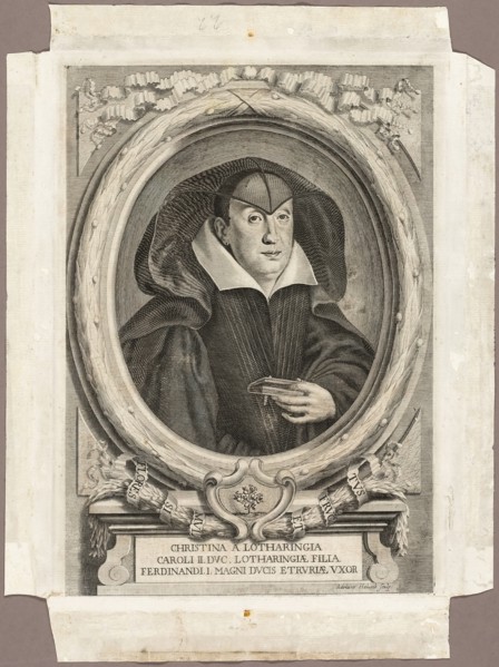 Christina of Lorraine, 1666; published 1761. Creator: Adriaen Haelwegh.