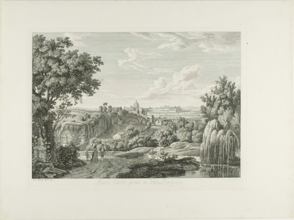 View of the Winding Wall in the Villa Borghese, 1792. Creator: Albert Christoph Dies.
