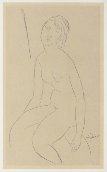 Seated Nude, 1918. Creator: Amadeo Modigliani.