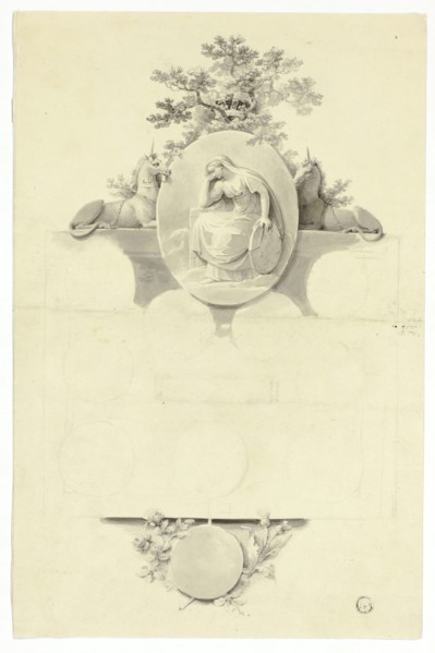 Tomb Monument and Detail, c. 1790. Creator: John Bacon I.
